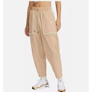 Nike Sweatpants NWT Womens 2XL XXL Loose Fit High Rise Woven Hemp Tan DQ6809 200